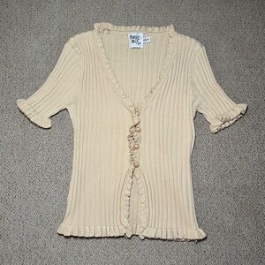 Princess Polly Pale Yellow Crop Top